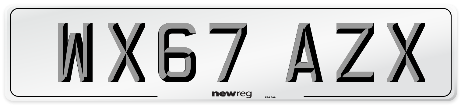 WX67 AZX Number Plate from New Reg